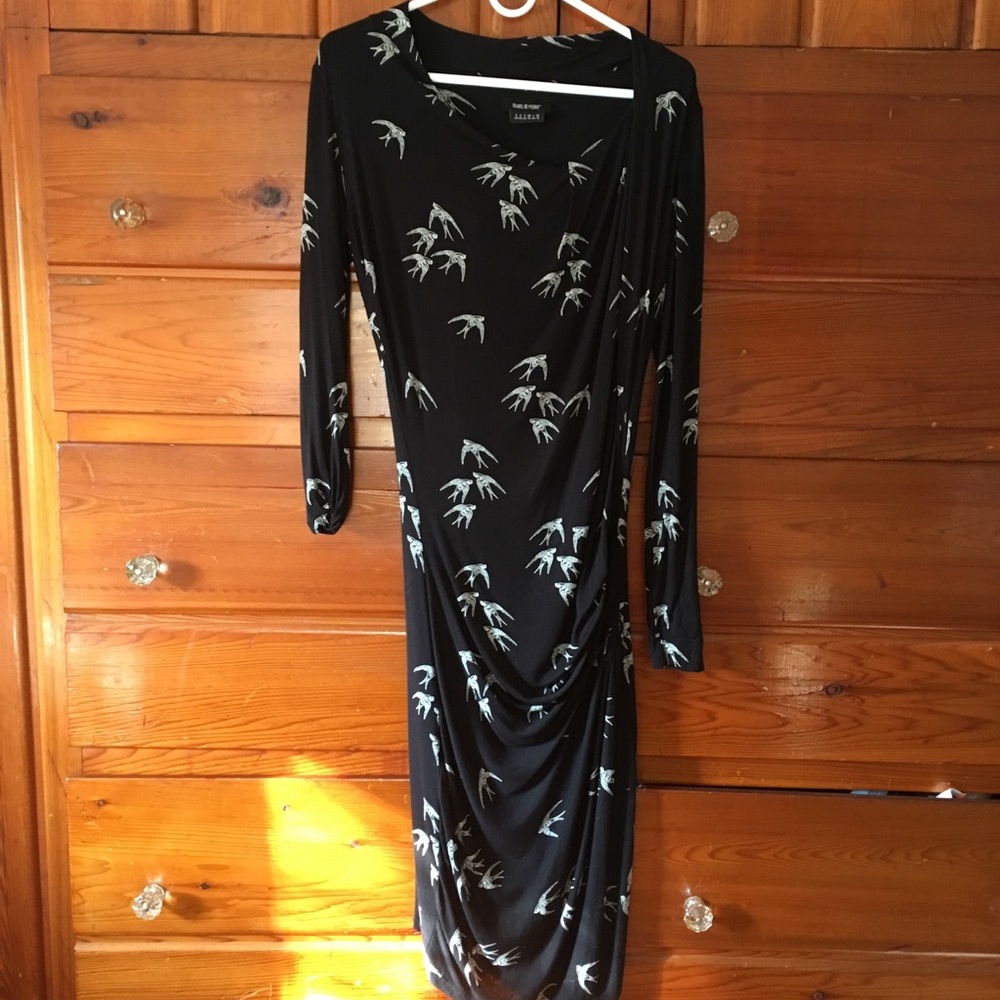 Isabel de Pedro black with white pattern dress